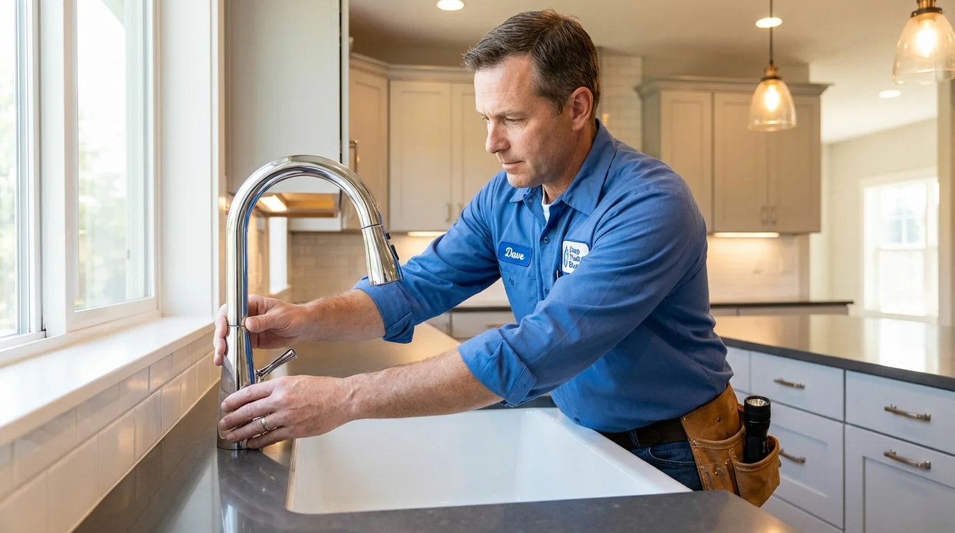 Kitchen faucet installation by Johns Plumbing LLC in Vernon